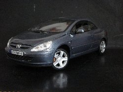 Peugeot 307Cc de couleur bleu-gris mtallis (Vue ct conducteur)